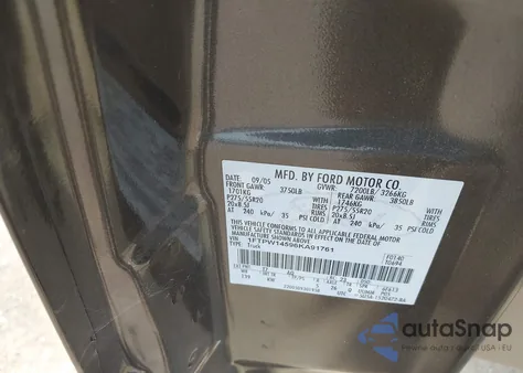 2006 Ford F-150 Fx4/Lariat/Xlt z USA, uszkodzony, nr VIN 1FTPW14596KA91761